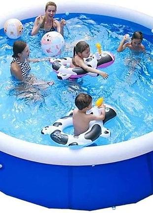 Дитячий надувний басейн jr8083 305х305х76 см • сімейний басейн для дачі, двору, саду та літнього відпочинку