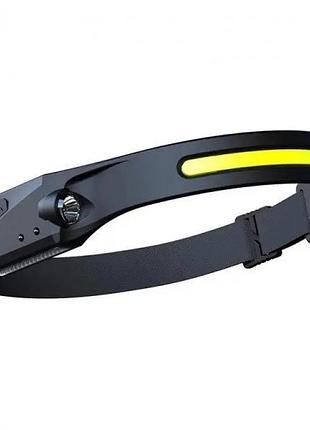 Налобний ліхтар bailong bl-g28 xpe+cob ∙ акумуляторний ліхтарик ∙ usb/type-c зарядка