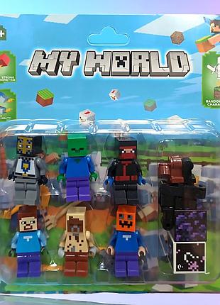 Набор минифигурок minecraft (6 шт) 4015