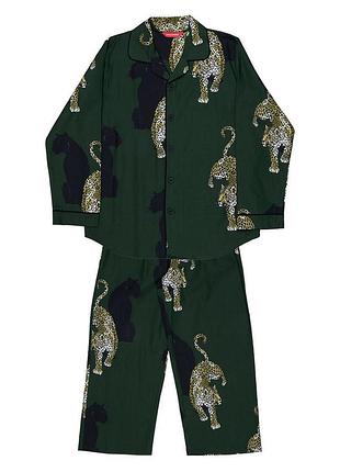 Піжама дитяча унісекс cyberjammies olive 3161ole 6-7 лет/122см оливковий з леопардовим принтом (5051877619654)