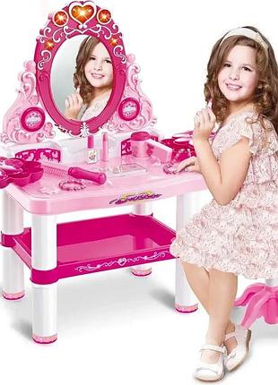 Детский туалетный столик с зеркалом и табуретом beauty x-386