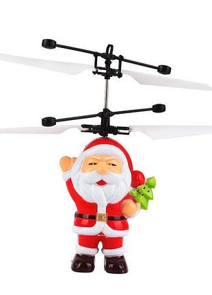 Літаюча іграшка flying santa санта клаус подарунок на новий рік дід мороз