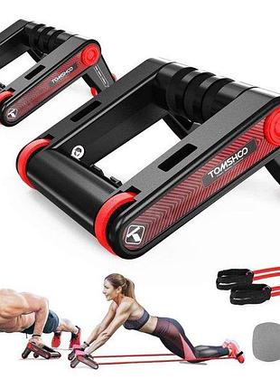 Роллеры для фитнеса и спорта lutino wheel rollers push up bars workout • упоры – ролики для отжиманий, пресса