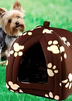 М'який будиночок для собак та котів pet hut ∙ домашня будка для тварин, 40х35х35 см
