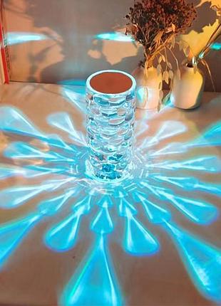 Настольная лампа - ночник алмаз crystal lamp diamond rgb · хрустальный атмосферный светильник на аккумуляторе, 16 цветов