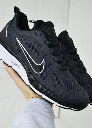 Мужские текстильные кроссовки nike zoom серые с белым, размер 44 (28,5 см) 46