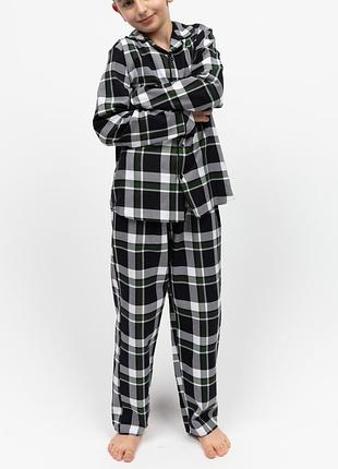 Піжама для хлопчика cyberjammies olive 3158ole 8-9 лет/134 см оливковий у клітинку (5051877619548)