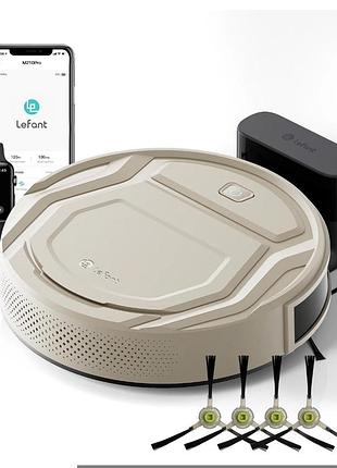 Робот-пылесос беж lefant m210p, рекомендуемый пылесос для ковров, небольшой робот, толщина 7,8 см, диаметр 28 см
