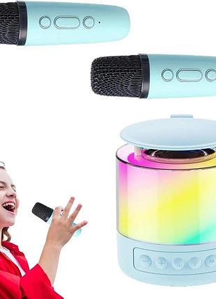 Портативная колонка k19 • караоке-система с 2 беспроводными микрофонами, rgb-подсветкой и bluetooth 5.3