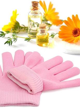 Косметические увлажняющие гелевые перчатки spa gel gloves с пропиткой маслом жожоба, экстрактом алоэ вера и витамином е