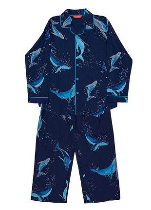 Піжама дитяча унісекс cyberjammies marina 3164nay 10-11 лет/146 см синій з принтом кита (5051877619791)