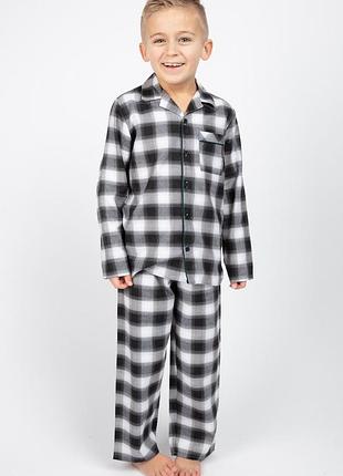 Піжама для хлопчика cyberjammies william 6610 4-5 років/110 см чорний у клітку (5051877369610)