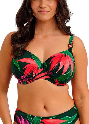 Купальний ліф fantasie pichola 503901 з повною чашкою на кісточках 90h зелений з тропічним принтом (193773738550 )