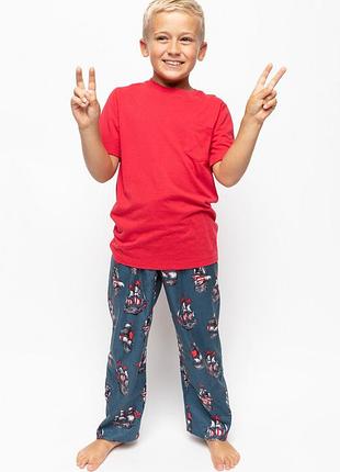 Піжама для хлопчика cyberjammies jasper 6792 8-9 лет/134 см червоний з принтом піратського корабля (5051877435964)