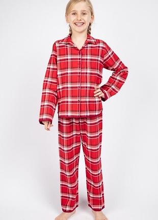 Пижама для девочки cyberjammies robyn 5845 6-7 лет/122см красный в клетку (5051877369504)
