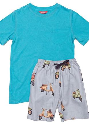 Пижама для мальчика cyberjammies luca 6840 10-11 лет/146 см голубой с принтом скутера (5051877436459)