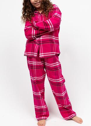 Пижама для девочки cyberjammies isabella 7224isa фланелевая премиум качество фемели лук новогодний подарок 4-5 лет/110 см розовый