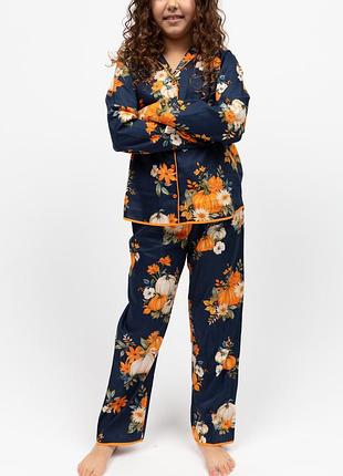 Піжама дитяча для дівчинки cyberjammies auburn 7213pum тонка м’яка бавовна модал комфортна преміум бренд 6-7 лет/122см синій з