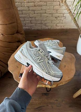 Сірі кросівки унісекс new balance 740 silver white х нью беланс 37