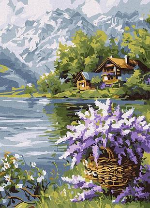 Картина по номерам "сиреневая корзина" ©art_selena_ua kho6357, 30х40 см