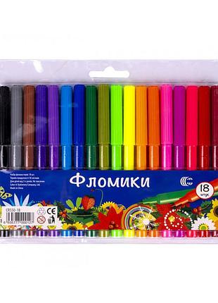 Дитячі фломастери "фломіки" color-it cr550-18 18 кольорів
