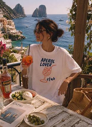 Футболка женская оверсайз aperol