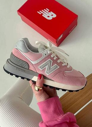 Жіночі рожеві кросівки new balance 574 legacy pink х нью беланс 39