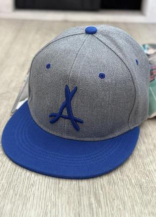 Кепка снепбек (snapback) atlanta braves серый с синим 56-61р (9102)
