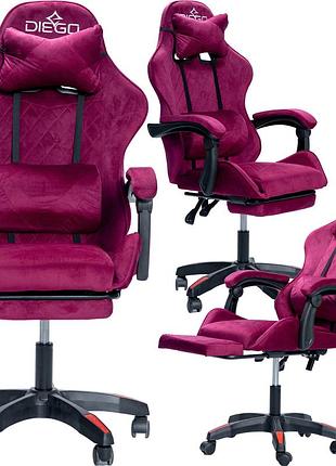 Кресло геймерское diego alcantara pro light purple