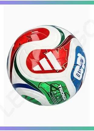 Футбольный мяч adidas trionda world cup 2026 league junior 350 г для детей размер 5 белый синий красны sku_jd8167