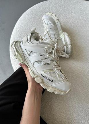 Бежевые кроссовки balenciaga track 3.0 beige x баленсиага трек 37