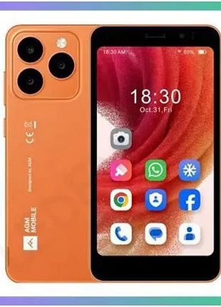 Смартфон agm n2 mini 3/32gb оранжевий телефон з 8 ядерним процесором для фото та відеозйомки sku_00000008907