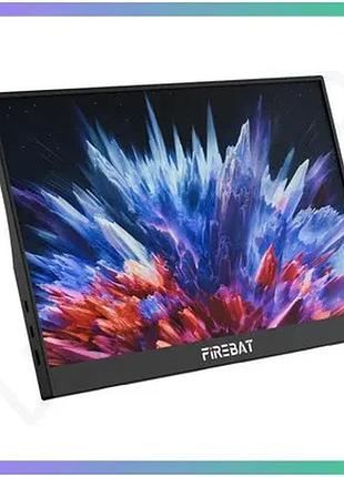 Портативний монітор firebat fb15 чорний 15.6" 1920x1080 60 гц для роботи та навчання екран для ноутбук sku_00000008906