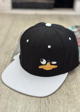 Кепка снепбек (snapback) утка черный с белым 56-61р (9108)