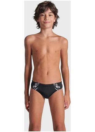 Плавки слипы для мальчиков arena poseidonia swim briefs черный, белый дит