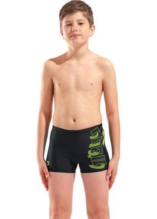 Плавки-шорти для хлопчиків arena tales swim short чорний, жовтий дитячий 140 см (009087-506)