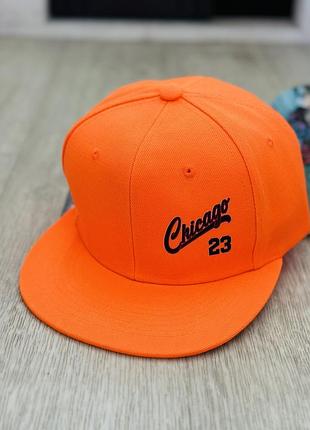 Кепка снепбек (snapback) чикаго (chiсago 23) оранжевый 56-61р (9106)