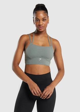 Топик gymshark b7a1a-ecjf*91 женск. хаки s (194 782)