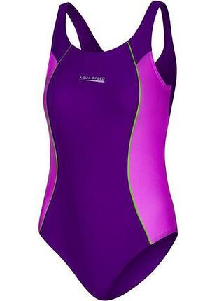 Купальник для девушек aqua speed luna 7822 фиолетовый, розовый дит 140 см