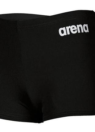 Плавки-боксеры для парней arena boy's team swim short solid черный, белый дит 152см