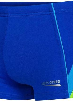 Плавки-боксеры для парней aqua speed diego 6655 синий, салатовый дит 146см