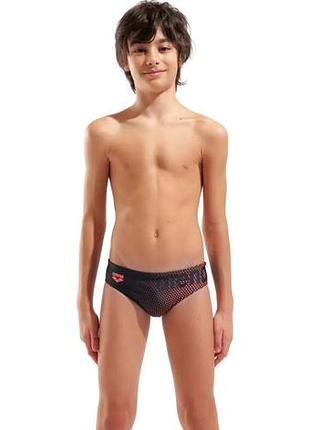 Плавки-сліпи для хлопчиків arena dim light swim briefs чорний, кораловий дитячий 164 см (008148-504)