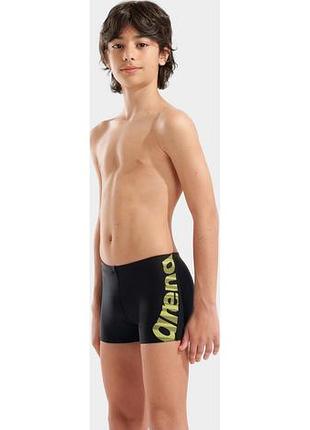 Плавки-шорты для мальчиков arena graphic swim short черный, желтый 128 см