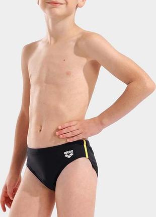 Плавки для мальчиков arena swim briefs solid черный, желтый 140 см (008371-583)