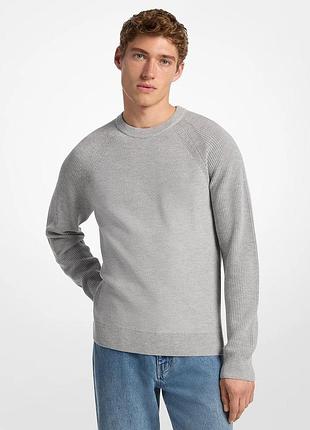 Свитер мужской michael kors (198912250658) wool blend crewneck sweater l серый