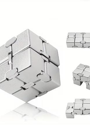 Магический куб silvery infinity cube, пластиковый фиджет, подарок для взрослого