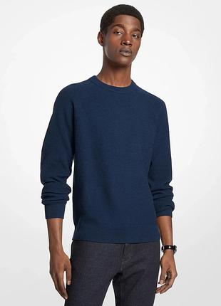 Свитер мужской michael kors (198912250726) wool blend crewneck sweater l синий