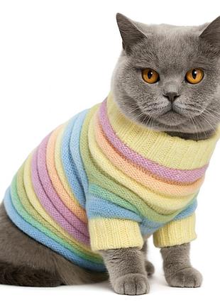 Свитер для животных diego sweater, размер l светлая полоска