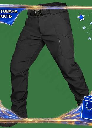 Штаны тактические демисезонные износостойкие для силовых структур softshell vent черные (7364), s dm-11