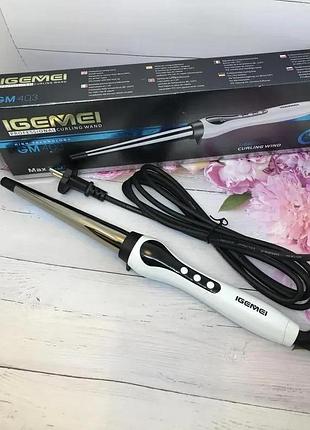 Профессиональная конусная плойка для локонов gemei gm-403 top shop ua_